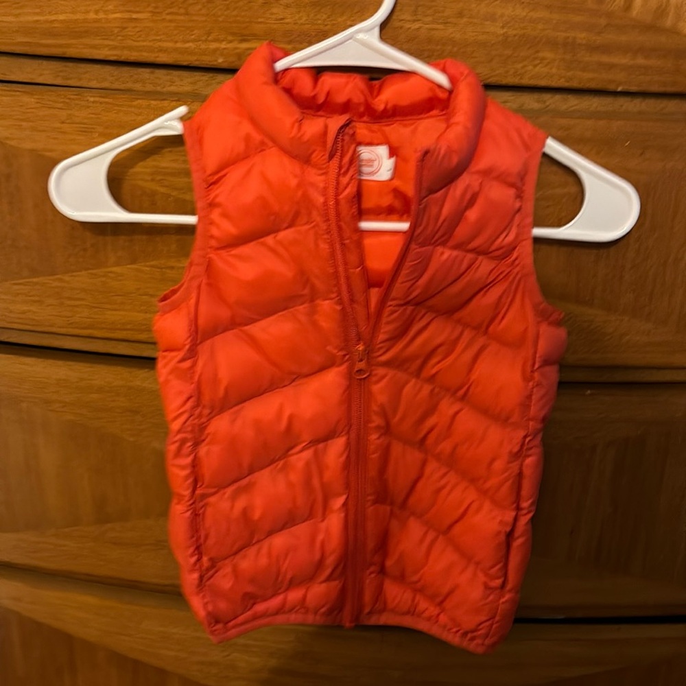 Orange Wonder Nation Puffer Vest 4T